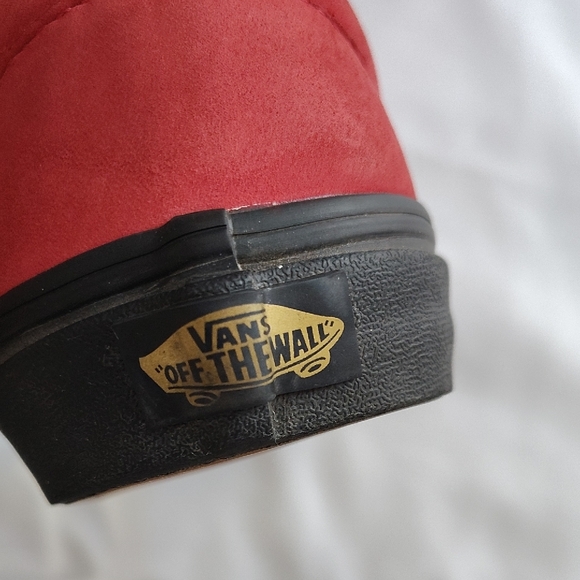 Vans Red Slip-On with Gold Detail - Picture 4 of 5